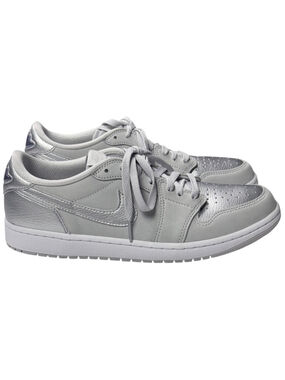 Air Jordan 1 Retro Low OG "Metallic Silver" Neutral Grey NWOT US 10